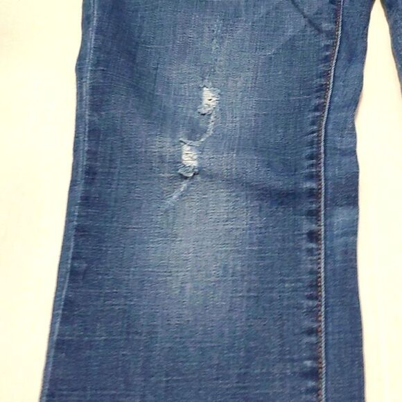 J. Crew Factory Medium Wash Distressed Mid Rise Straight Leg Jeans 27 - Picture 9 of 15